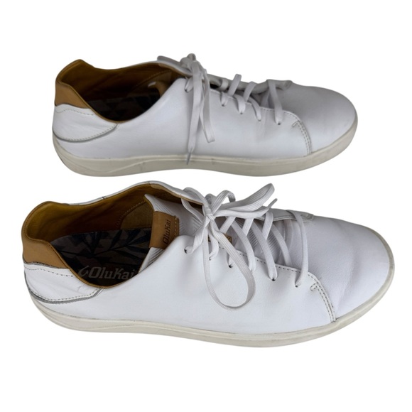 OluKai Other - Olu Kai Men's Lae'ahi Li 'lli White Leather Drop Heel Casual Sneaker size 11.5